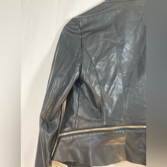 Dynamite vegan leather waterfall collar jacket with zipper details XS - Picture 6 of 13